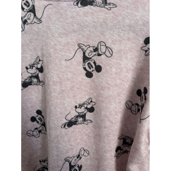 Disney Shirt Womens Small Mickey Minnie Mouse Long Sleeve Pullover Pajama Cute - Picture 2 of 5